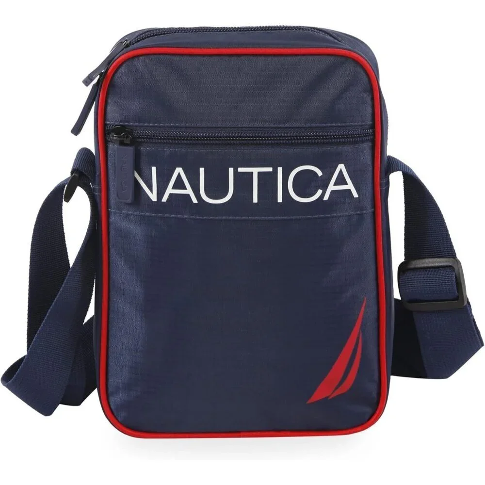 W0men's Navy/Red Sling Adjustable shoulder bag polyester material - Picture 2 of 5